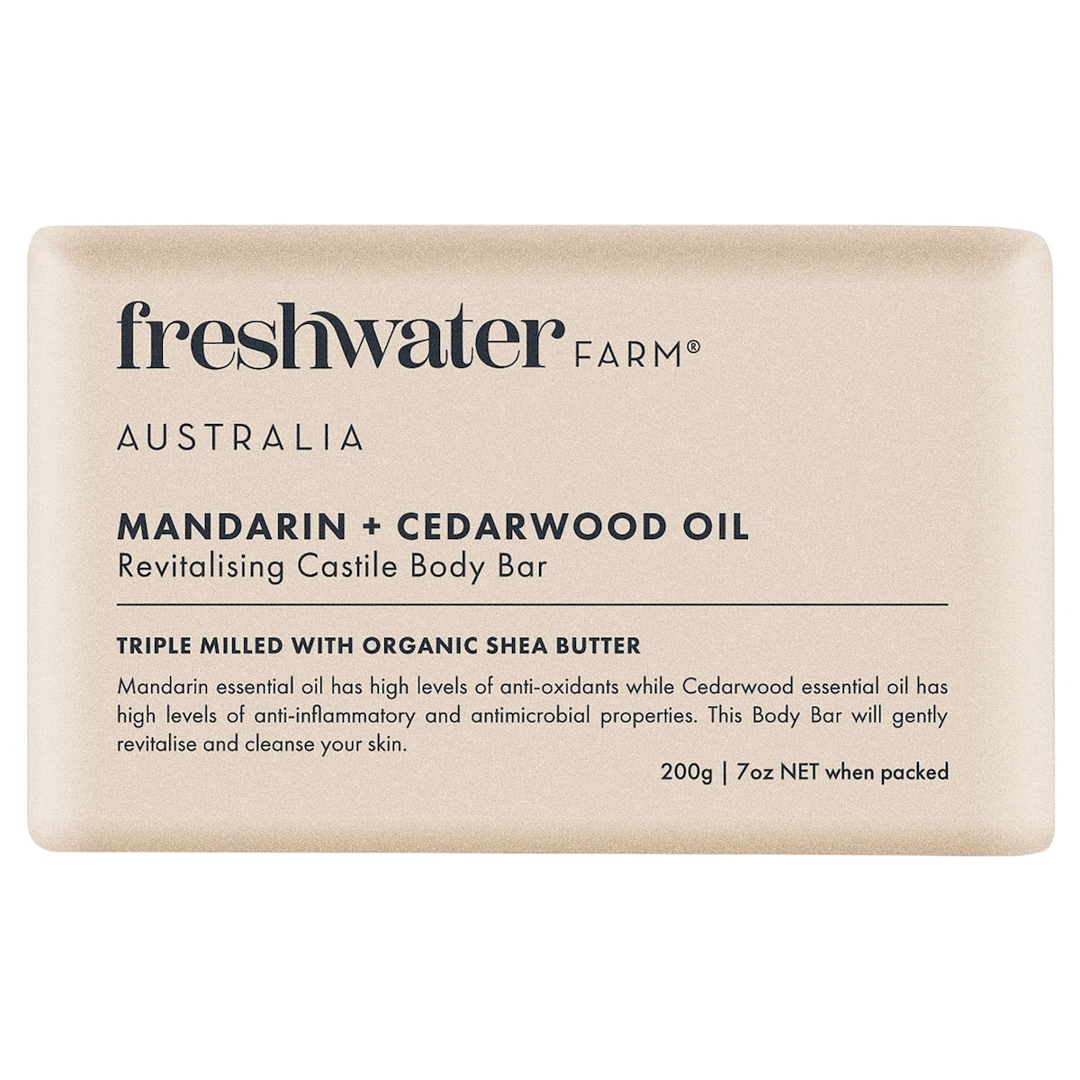 Freshwater Farm Mandarin + Cedarwood Soap 200g