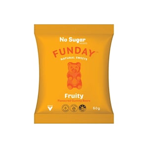 Funday Natural Sweets Gummy Bears Fruity 50g
