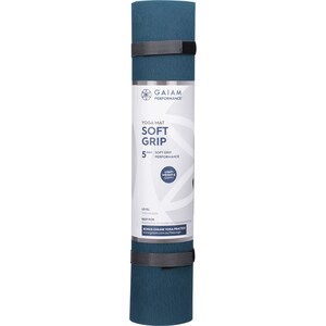 Gaiam Soft Grip Yoga Mat Teal/Charcoal Plain 61cm x 173cm