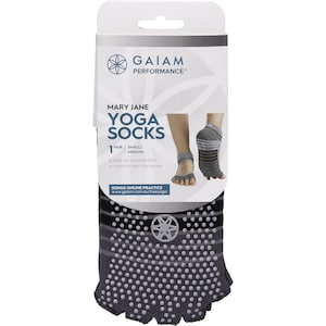 Gaiam Yoga Socks Grippy Mary Jane S/M