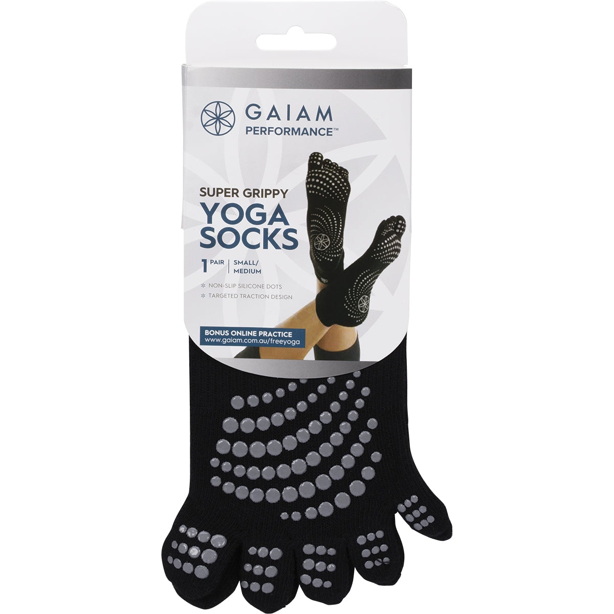 Gaiam Yoga Socks Super Grippy S/M Australia