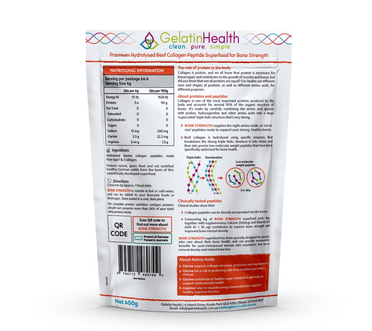 Gelatin Health Bone Collagen 400g