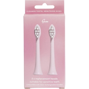 Gem Electric Toothbrush Replacement Heads Coconut 2 Pack