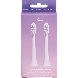 Gem Electric Toothbrush Replacement Heads Rose 2 Pack