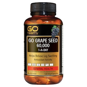 GO Healthy Grape Seed 60000mg 1-A-DAY 120 Vege Capsules