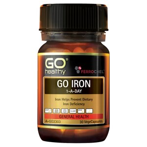 GO Healthy Iron 1-A-Day 30 Vege Capsules