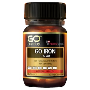 GO Healthy Iron 1-A-Day 30 Vege Capsules