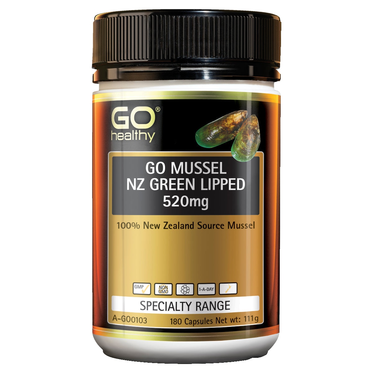 GO Healthy Mussel Nz Green Lipped Mussel 520Mg 180 Capsules