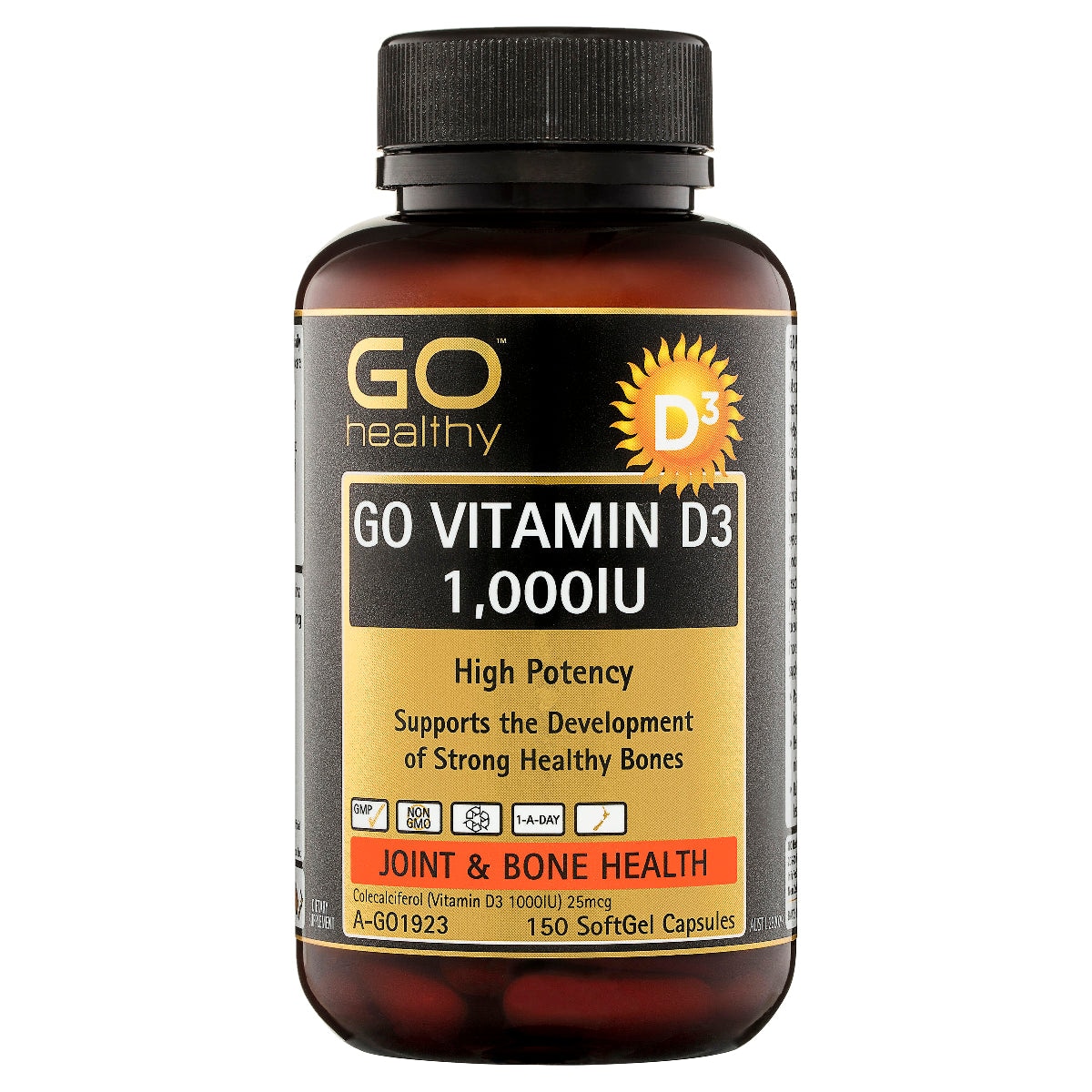 GO Healthy Vitamin D3 1000IU 150 Capsules