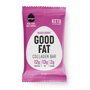 Googy's Good Fat Collagen Bar Mixed Berry 45g