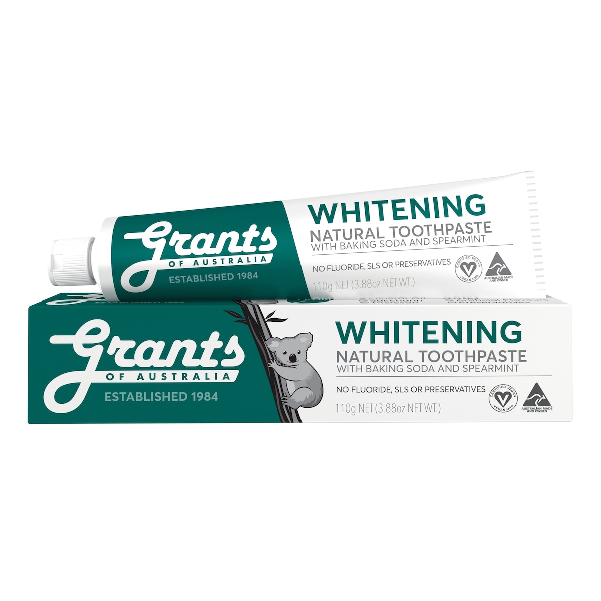 Grants Whitening Toothpaste With Spearmint 110g