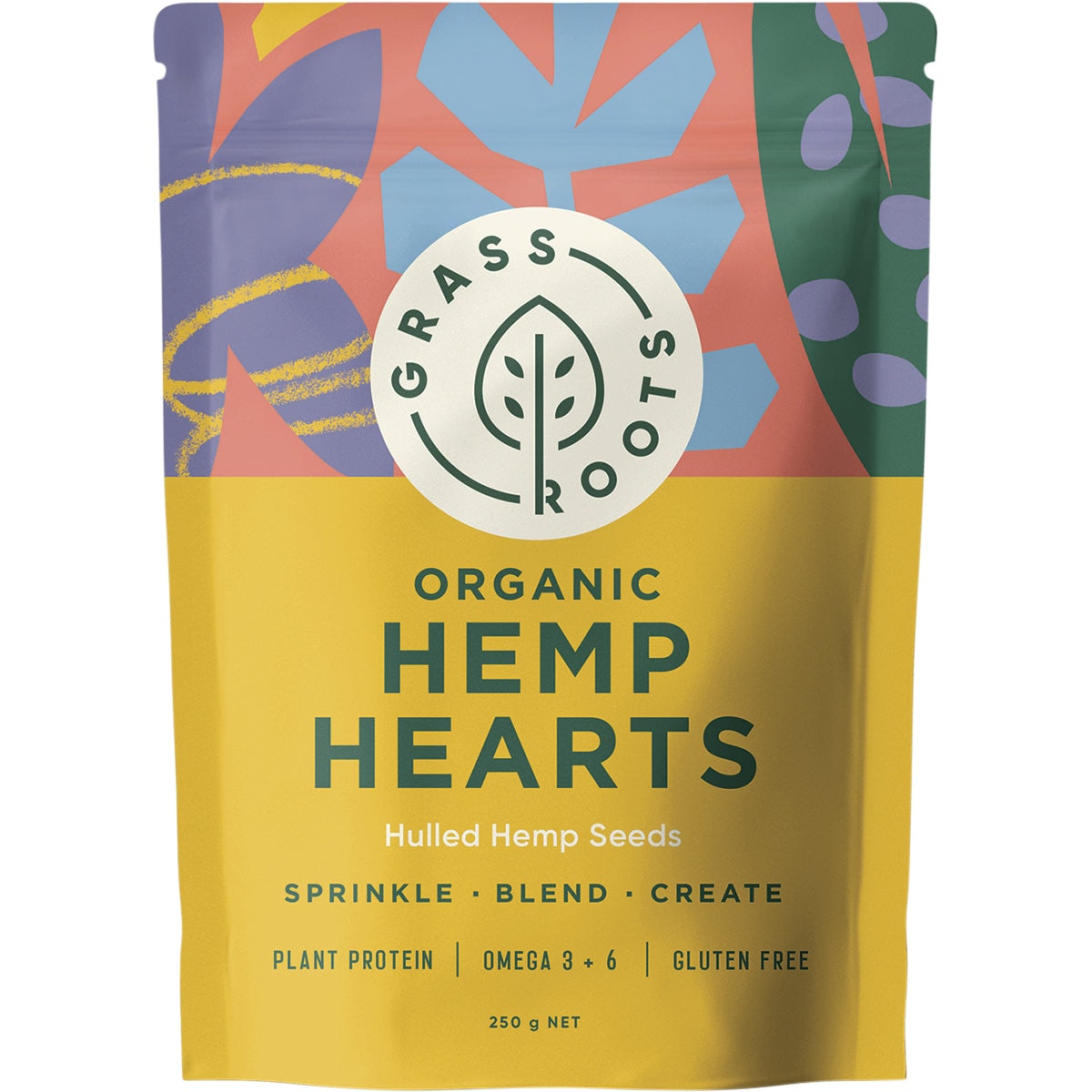 Grass Roots Organic Hemp Hearts 250g