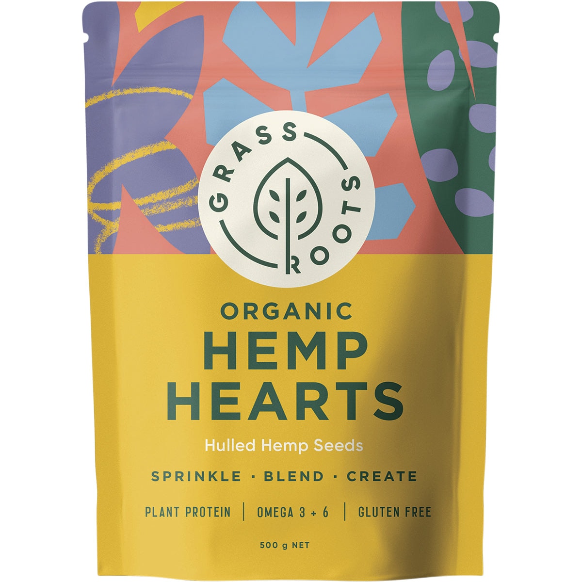 Grass Roots Organic Hemp Hearts 500g