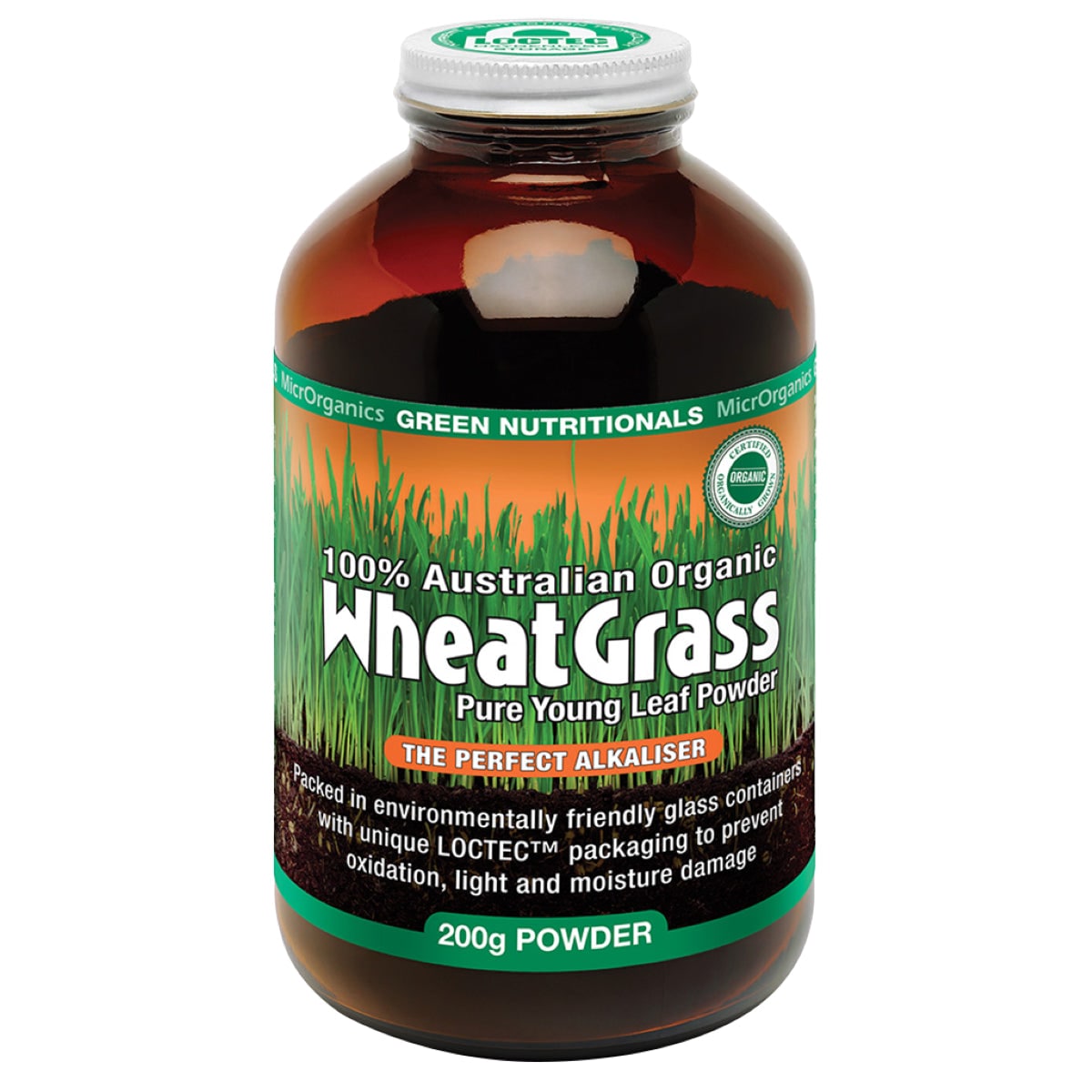 Green Nutritionals Australian 100% Organic Wheatgrass Powder 200g