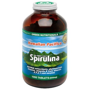 Green Nutritionals Hawaiian Pacifica Spirulina 1000 Tablets