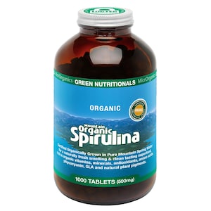 Green Nutritionals Mountain Organic Spirulina 1000 Tablets