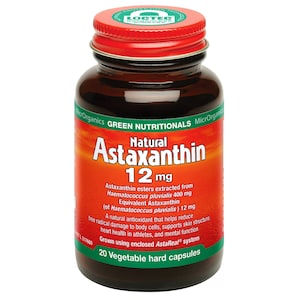 Green Nutritionals Natural Astaxanthin 12mg 20 Vege Capsules