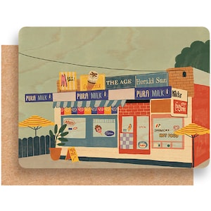 Greenigo Hayle & Shine A6 Wood Greeting Card with a premium C6 envelope Milk Bar