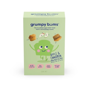 Grumpy Bums Apple and Cinnamon Mini Muffin Mix 220g
