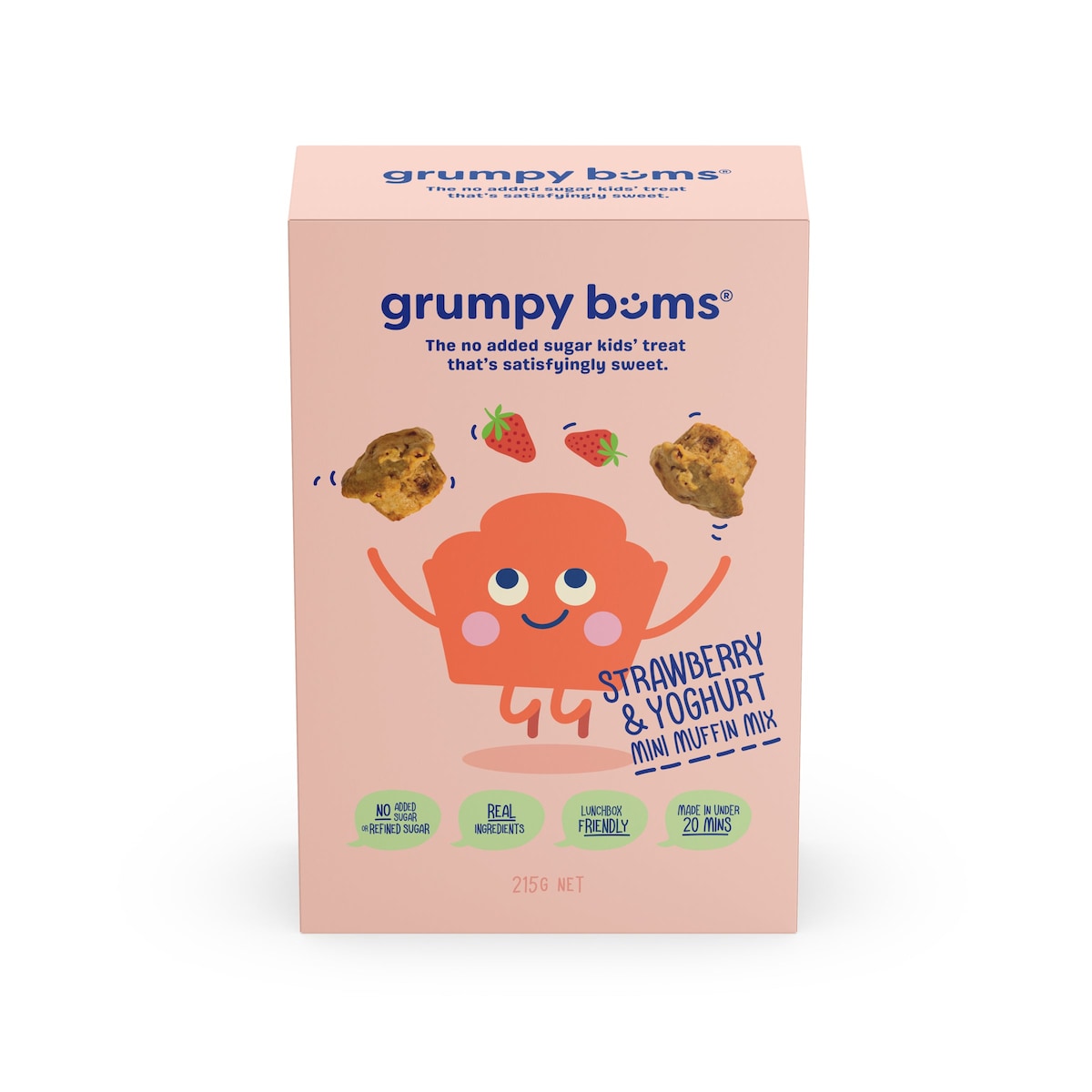 Grumpy Bums Strawberry and Yoghurt Mini Muffin Mix 215g