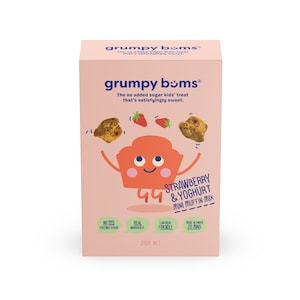 Grumpy Bums Strawberry and Yoghurt Mini Muffin Mix 215g