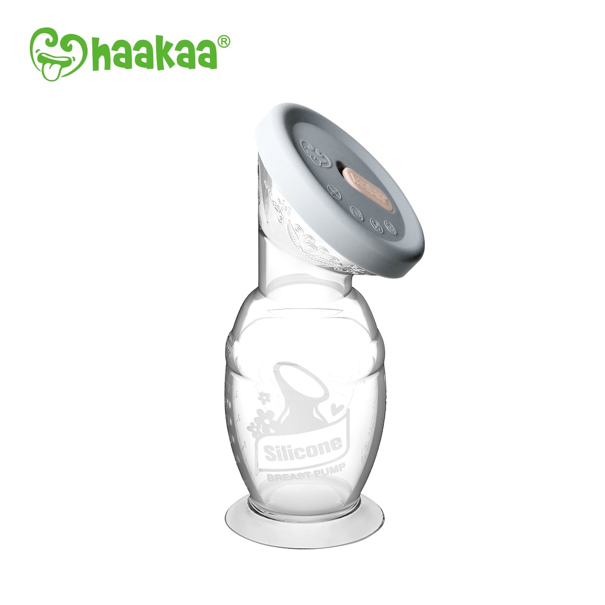 Haakaa Silicone Breast Pump and Silicone Cap Set 150ml