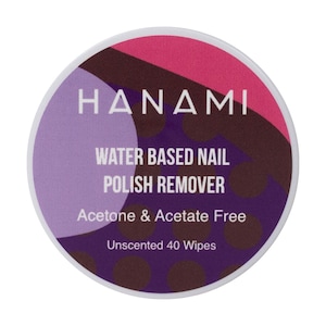 Hanami Nail Polish Water Based Remover Wipes Unscented 40 Pack