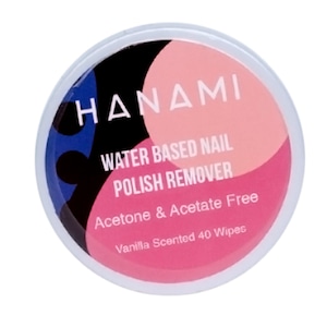 Hanami Nail Polish Water Based Remover Wipes Vanilla 40 Pack