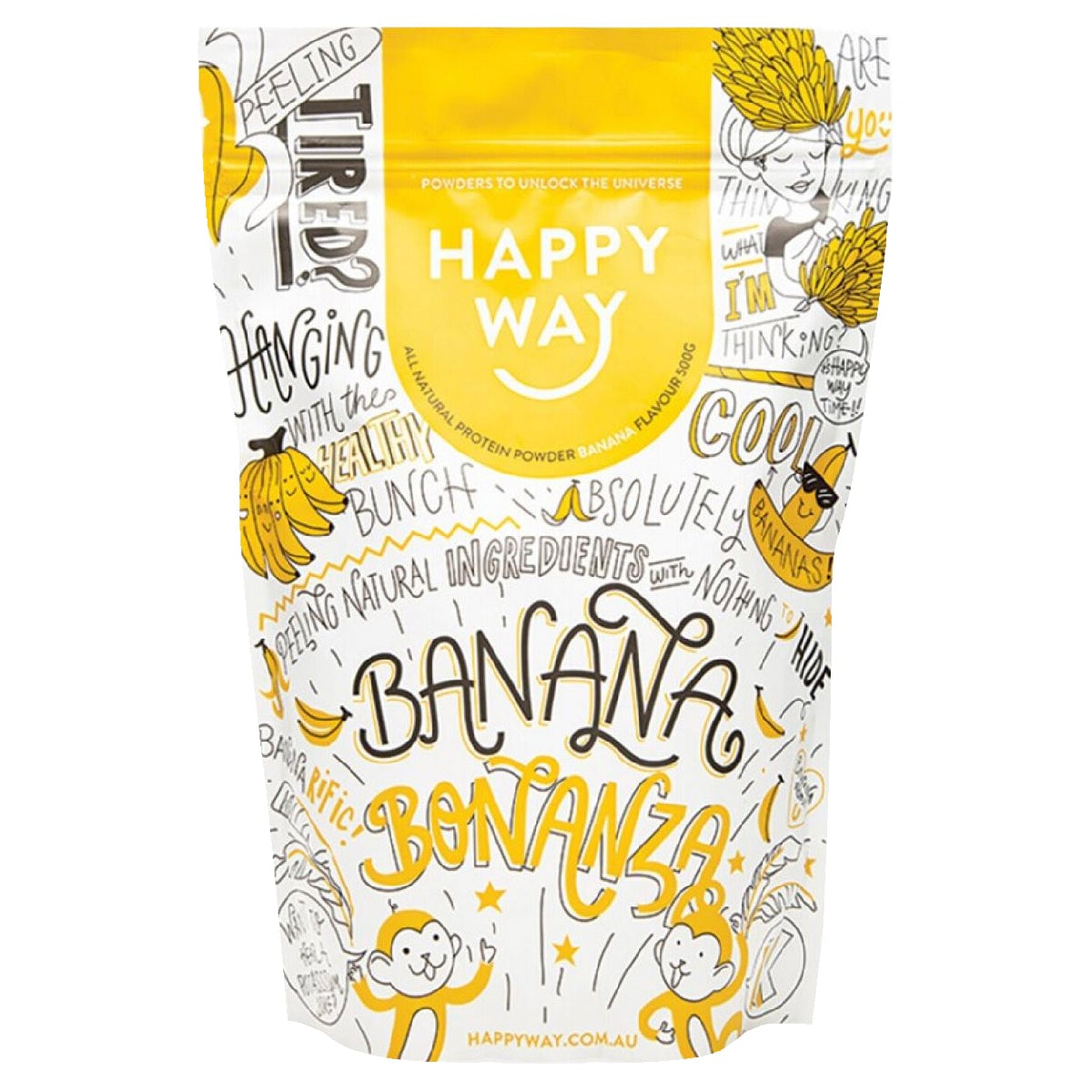 Happy Way Whey Protein Powder Banana 500g Australia