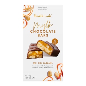 Health Lab Caramel Peanut Mylk Chococolate Bars 4 x 40g
