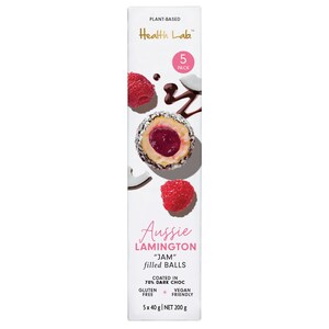 Health Lab Lamington Jam Butter filled ball 5 x 40g