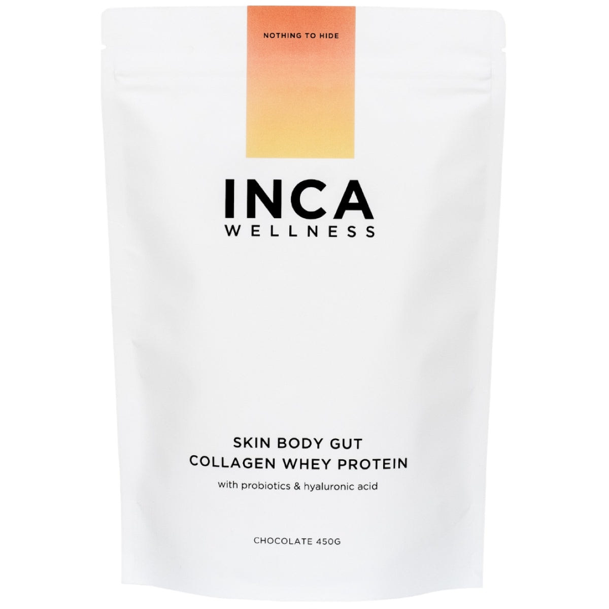 Inca Organics Skin Body Gut Collagen Whey Protein Chocolate 450g Australia