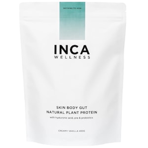 Inca Organics Skin Body Gut Natural Plant Protein Creamy Vanilla 450g