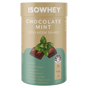 Isowhey Choc Mint Collagen Shake 490g