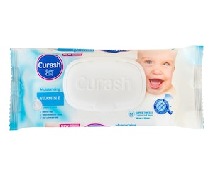 Curash Baby Moisturising Vitamin E 80 Baby Wipes