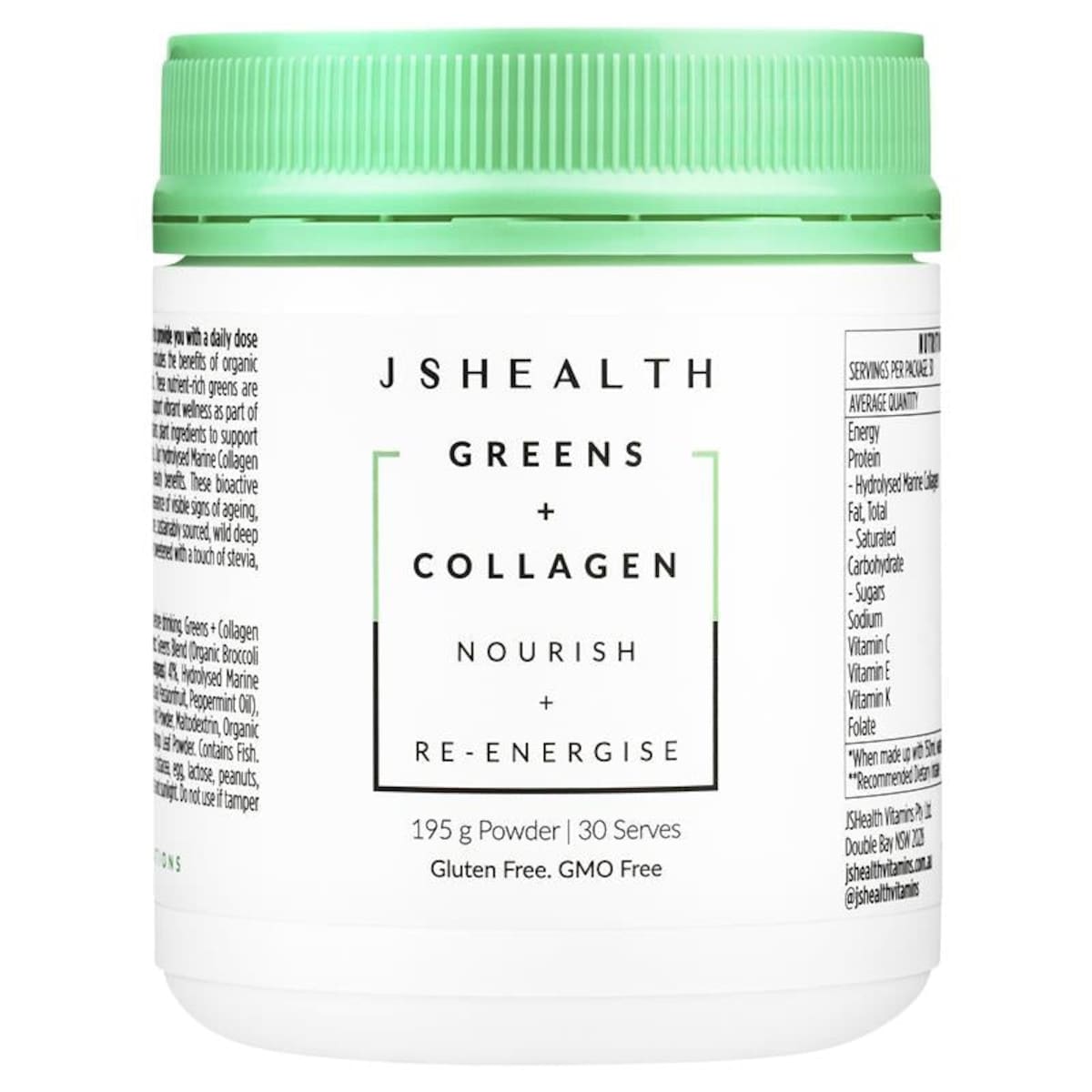 JSHealth Greens + Collagen 195g