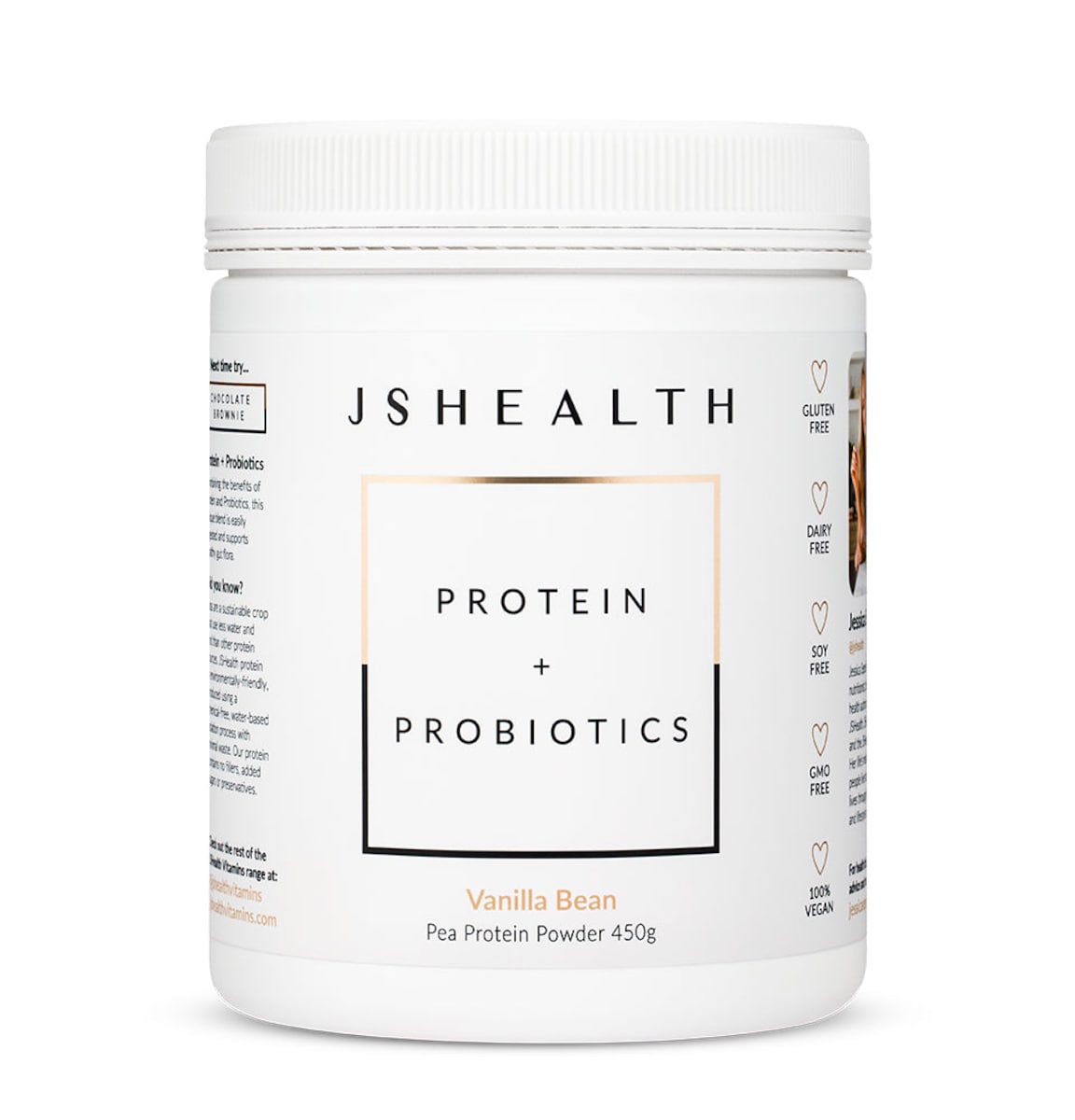 JSHealth Protein + Probiotics Vanilla Bean 450g