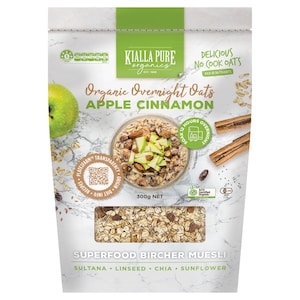 Kialla Organic Overnight Oats Apple Cinnamon 300g