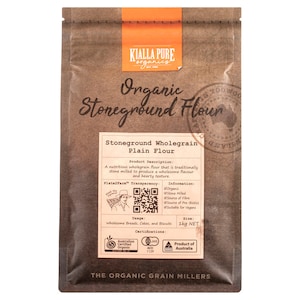 Kialla Organic Stoneground Wholegrain Plain Flour 1kg