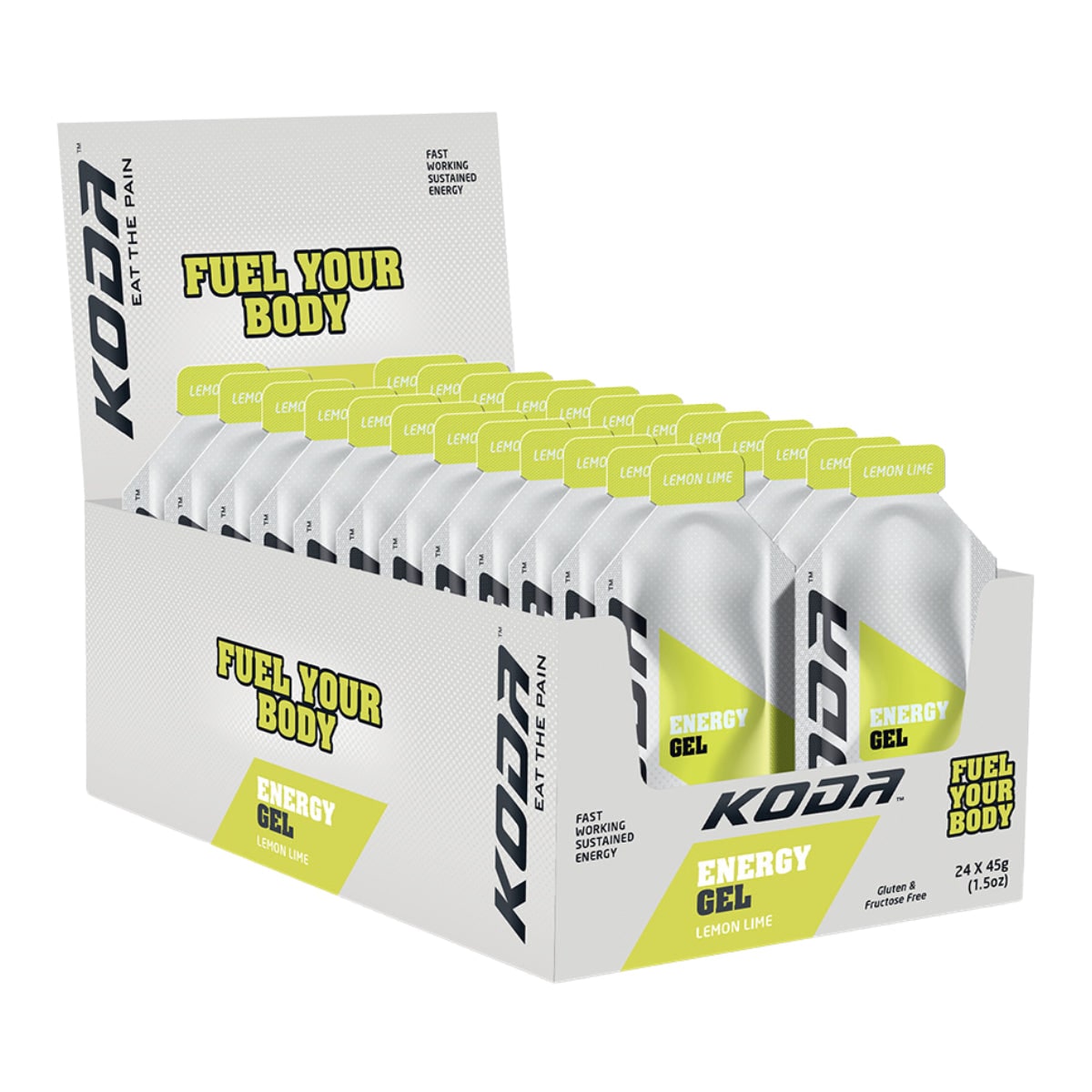 Koda Energy Gel Lemon Lime 24 x 45g
