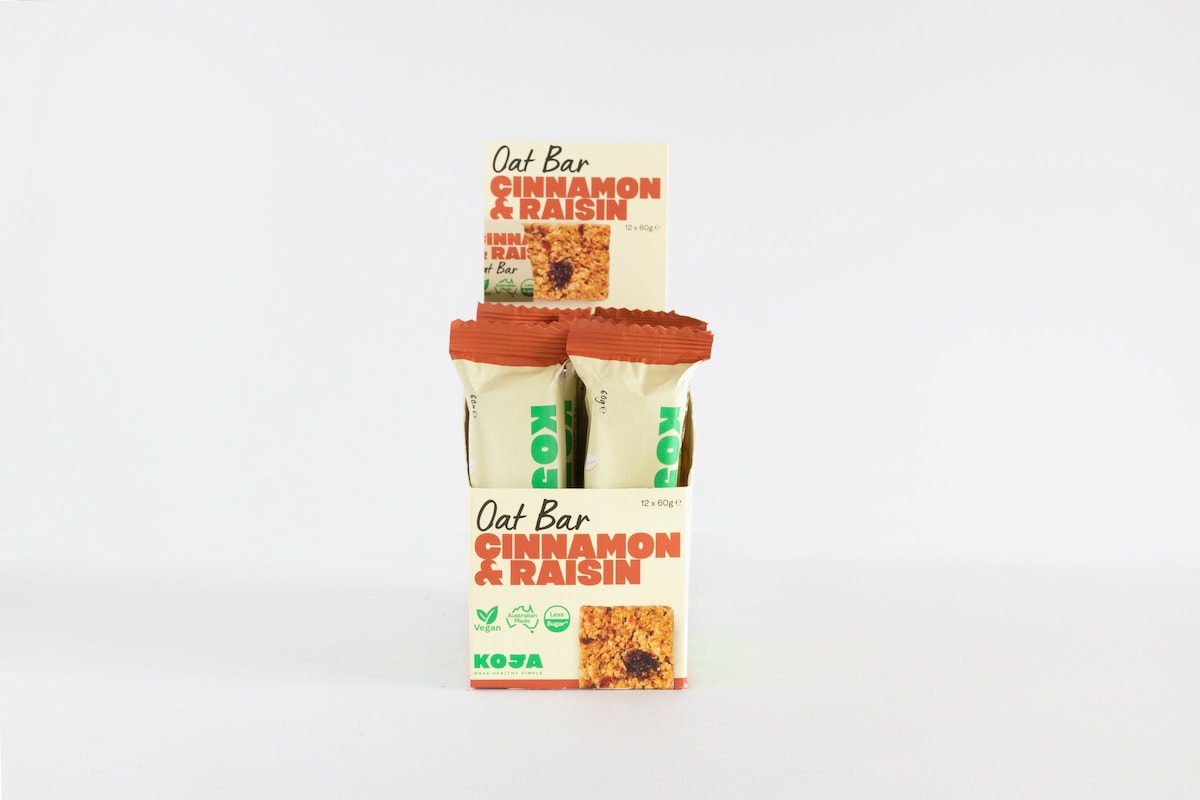 Koja Oat Bar Cinnamon Raisin 12 x 60g