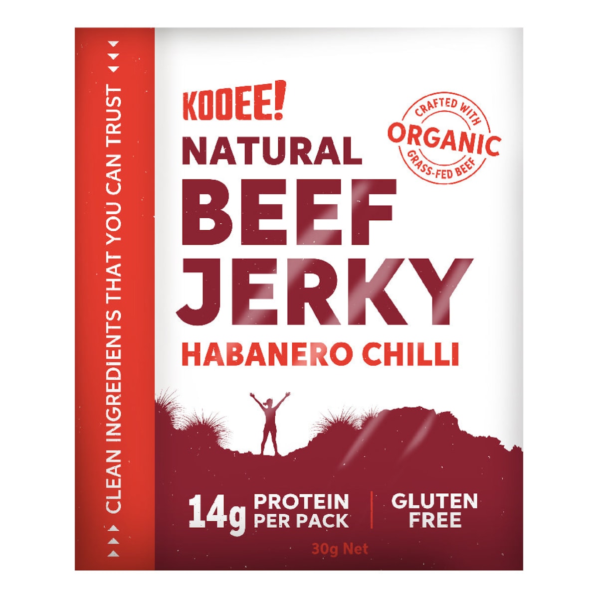 Kooee Natural Beef Jerky Habanero Chilli 30g