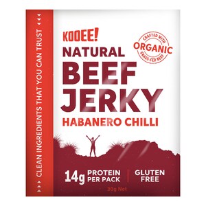 Kooee Natural Beef Jerky Habanero Chilli 30g