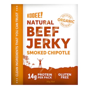Kooee Natural Beef Jerky Smoked Chipotle 30g