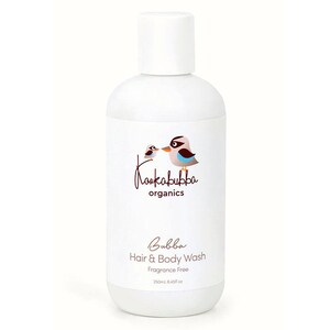 Kookabubba Organics Bubba Hair & Body Wash Fragrance Free 250ml