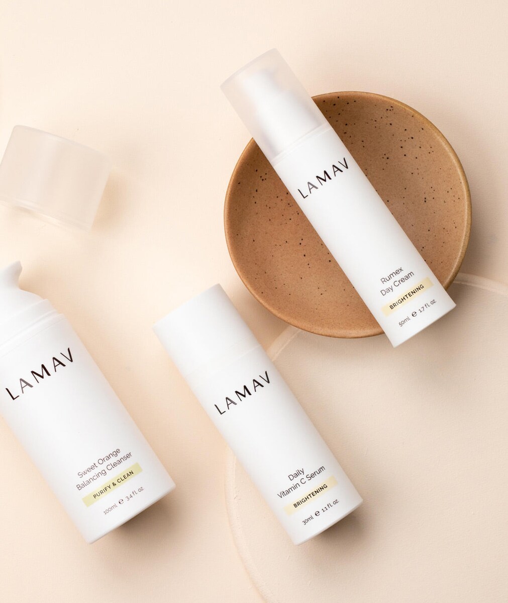 LAMAV Organic Skincare Essentials Brightening 3 Pack