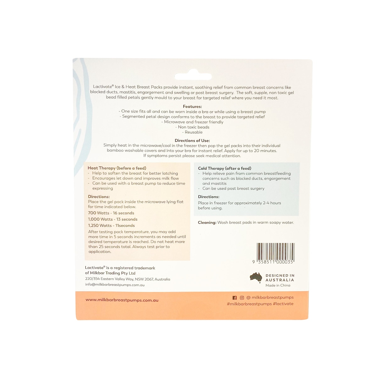 Lactivate Ice & Heat Breast Packs 2 Pack