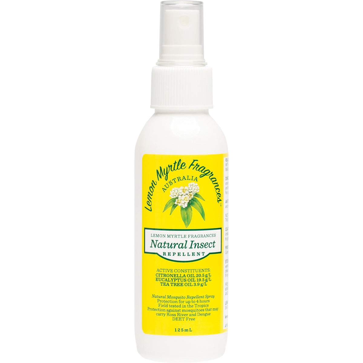 Lemon Myrtle Fragrances Natural Insect Repellent 125ml