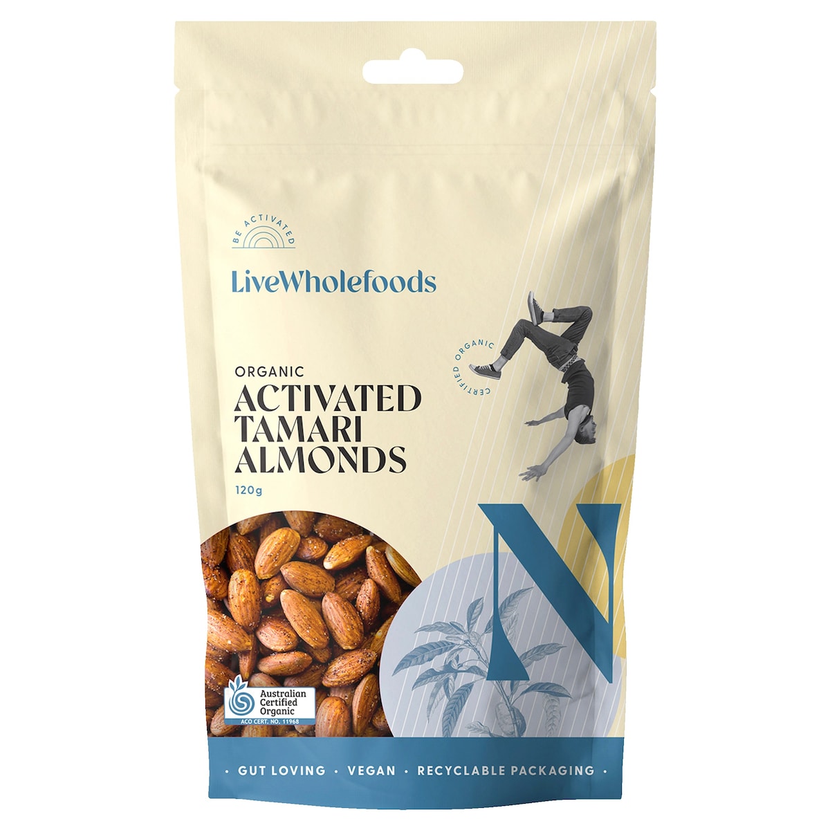 Live Wholefoods Org Activated Tamari Almonds 120g