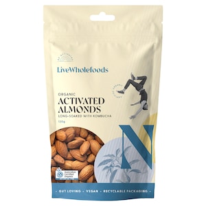 Live Wholefoods Organic Activated Almonds 120g